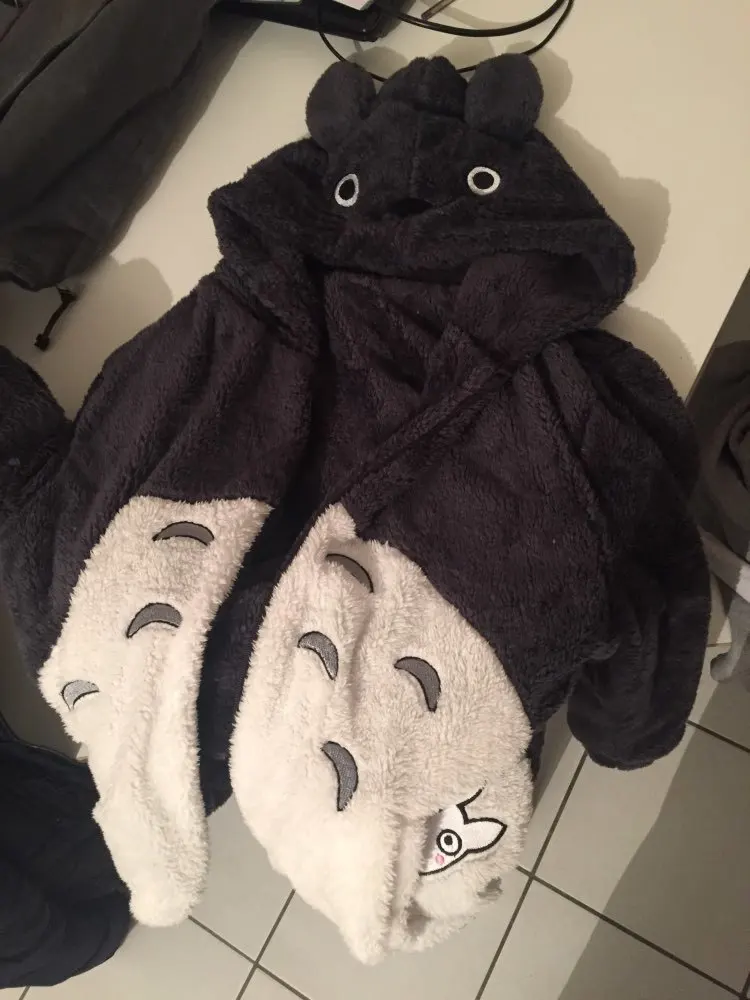 2018 Новый Тоторо осень зима толстовка Kawaii Пальто Косплей флисовое пальто с ушами