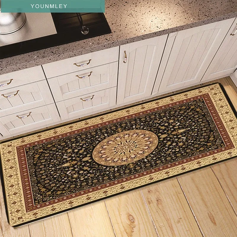 50X120 سنتيمتر هندسية مماسح الفانيلا منطقة البساط ل غرفة المعيشة غرفة نوم السرير الحصير المضادة للانزلاق كرسي مكتب الطابق الحصير المطبخ السجاد