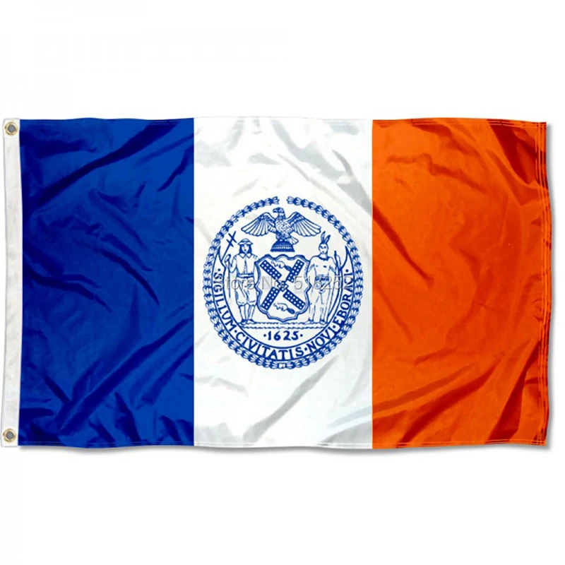 City of New York Flag 90X150cm banner 3x5FT 100D Polyester Sports
