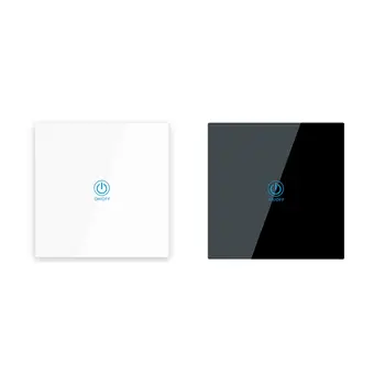 

LEORY KTNNKG 1 Channel 433MHz 86 Wall Touching Remote Control Switch Wireless RF Transmitter Tempered Glass Panel