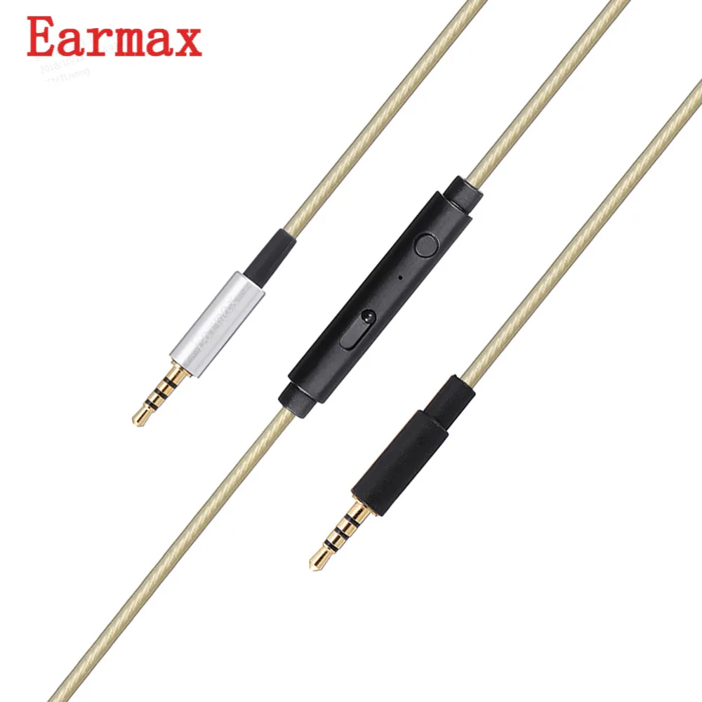 Earmax серебрение наушников Модернизированный кабель 3 5 мм до 2 на обоих концах для