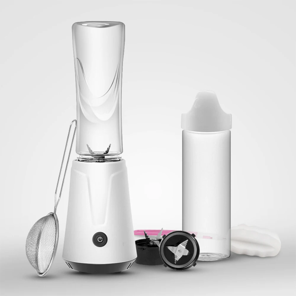 

600ml Household Portable Electric Juicer Fruit Extractor Multi-functional Fashionable 304 stainless steel 4 sharp blades Juicers