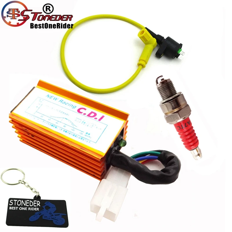 STONEDER Высокая Производительность катушка зажигания 5 Pin AC CDI A7TC Свеча для 50cc 70cc 90cc