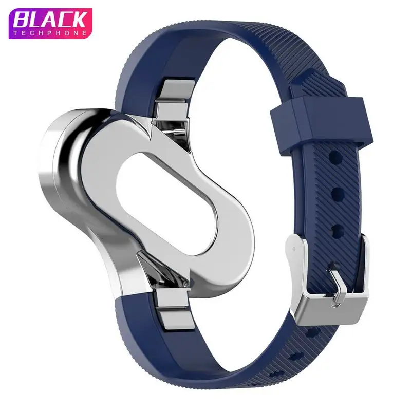 

Silicone Replacement Wrist Strap Watch Band Stainless Steel Bezel for Xiaomi MiBand 3 Smart Bracelet Mi 3