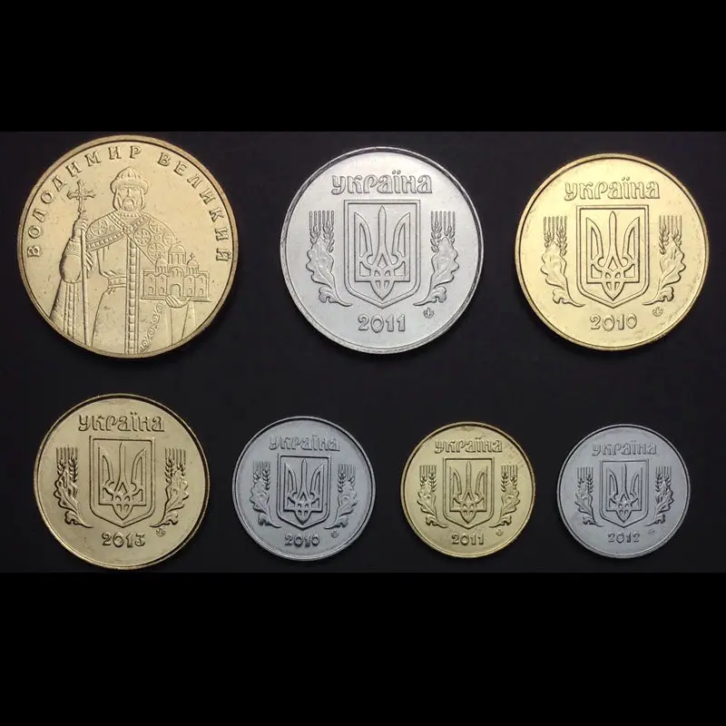 

[W-1] Ukraine Set 7 Coins, 1+2+5+10+25+50 Kopijok+1 Grivnia, 2010-2013, UNC, Collection, Gift, 100% Real Original Genuine coin