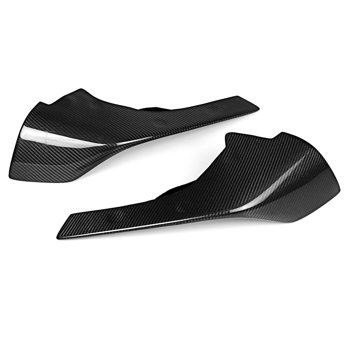 

1Pair Real Carbon Fiber Front Bumper Body Skirts Kit Lip Splitters Perfomance Style Exterior Parts For BMW F87 M2 2016-2017
