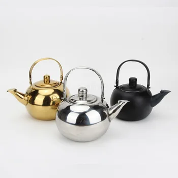 

Thick Stainless Steel Teapot Teapot With Tea Coffee Filter House Hotel Restaurant Induction Cooker Pot 1 / 1,2 / 1.4l