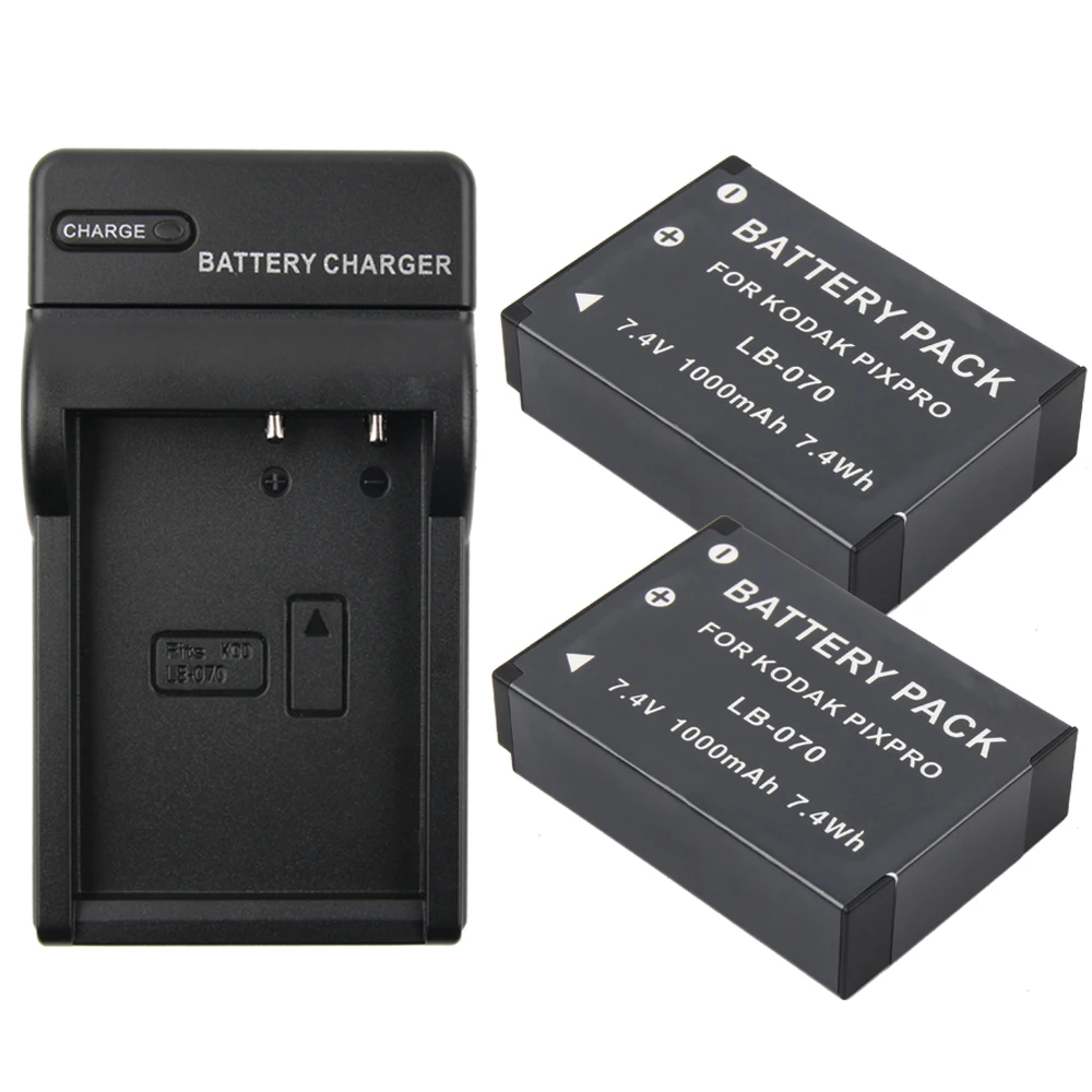 2 шт. LB-070 LB070 Батарея + USB Зарядное устройство для Kodak PIXPRO S-1 S1 AZ651 AZ901 Камера |