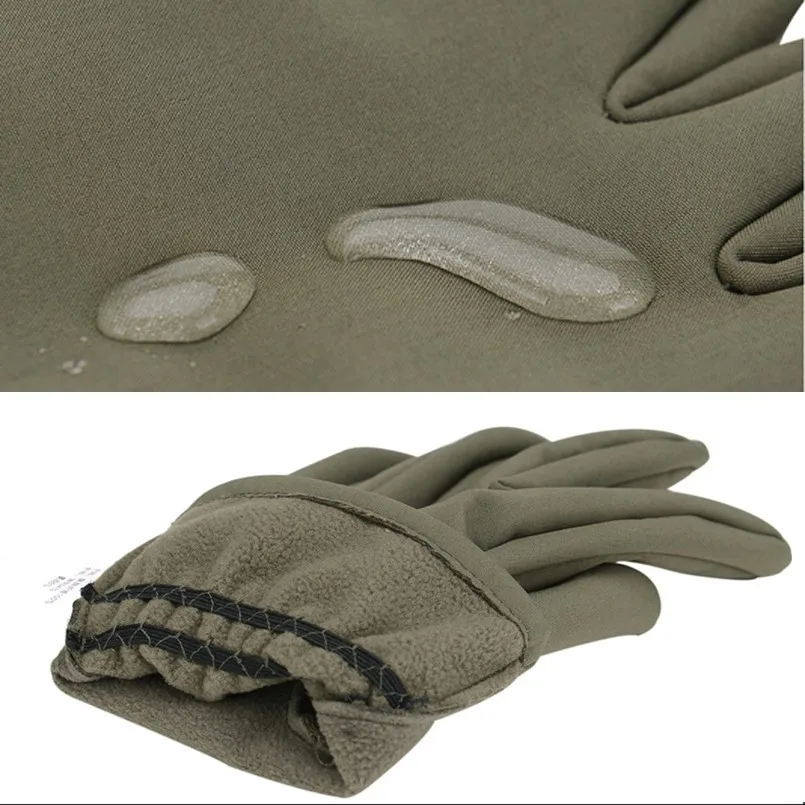Флисовые тепловые водонепроницаемые военные тактические перчатки для мужчин, теплые армейские камуфляжные перчатки для страйкбола