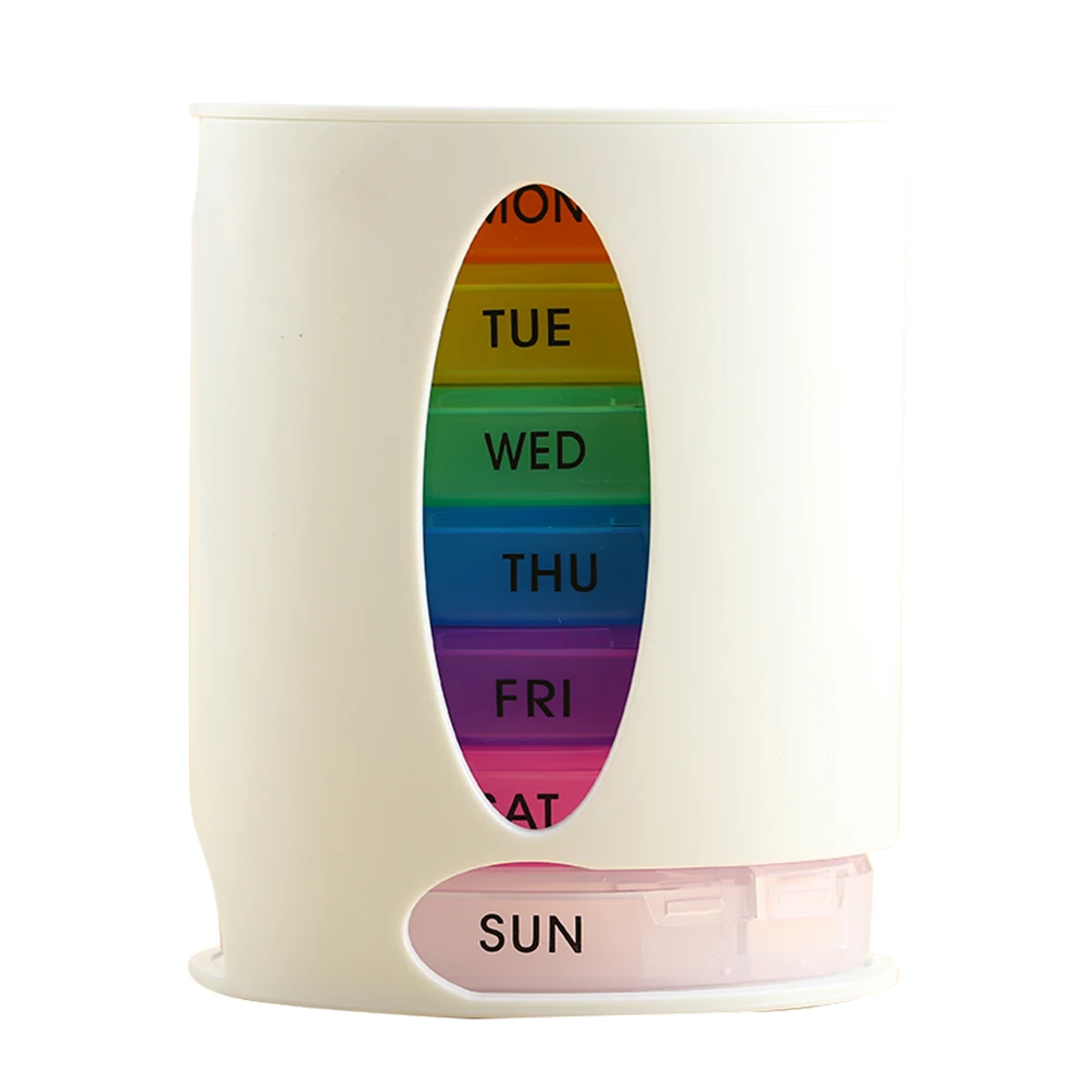 

7 Days Pill Case Medicine Dispenser ABS PP Waterproof Portable Weekly Medicine Storage Box Container Organizer