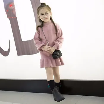 

Girl Autumn And Winter New Pattern Children Casual Knitting Dress