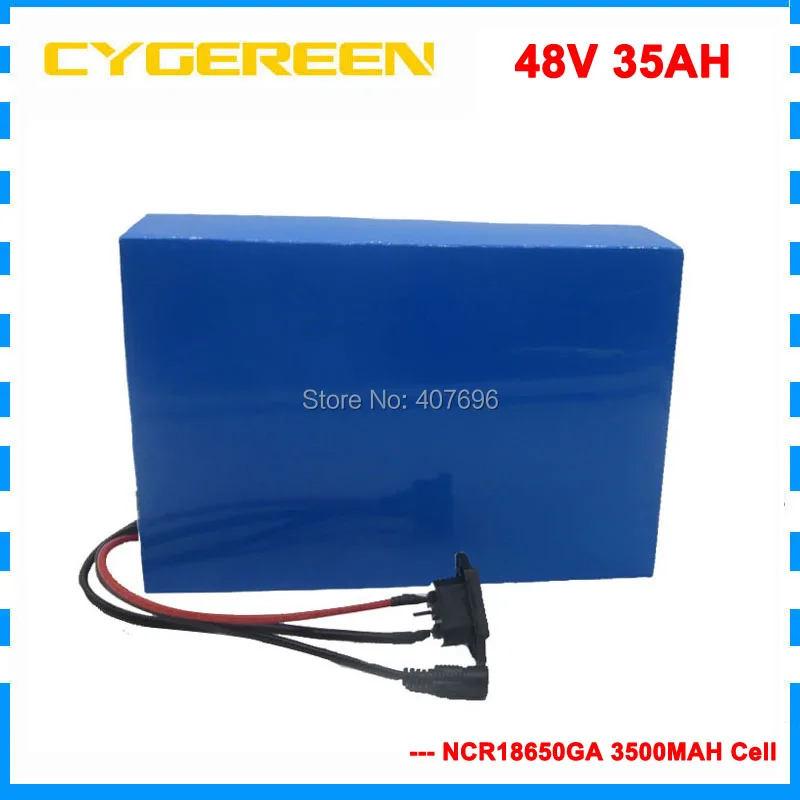 

Free customs duty 2000W 48V bicycle battery 48V 35AH Scooter lithium battery use NCR18650GA 3500mah cell 50A BMS with charger