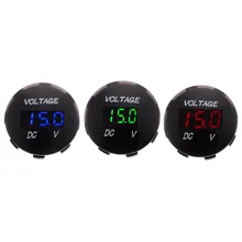 Car Motorcycle LED Voltmeter Signal Lights Digital Display Gauge Volt Voltage Meter Indicator Lamp Tester DC 12V-24V dc 12 24v waterproof car boat motorcycle led voltmeter digital display volt voltage meter gauge durable quality