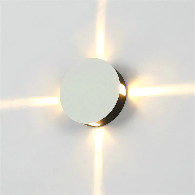 12W LED Outdoor/Indoor Wall Mounted Sconce Cross Light Fixture Waterproof Circle 