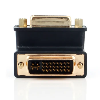 

Jimier DVI 24+5 Male to DVI 24+5 Female 90 degree right angled VIDEO Converter Adapter