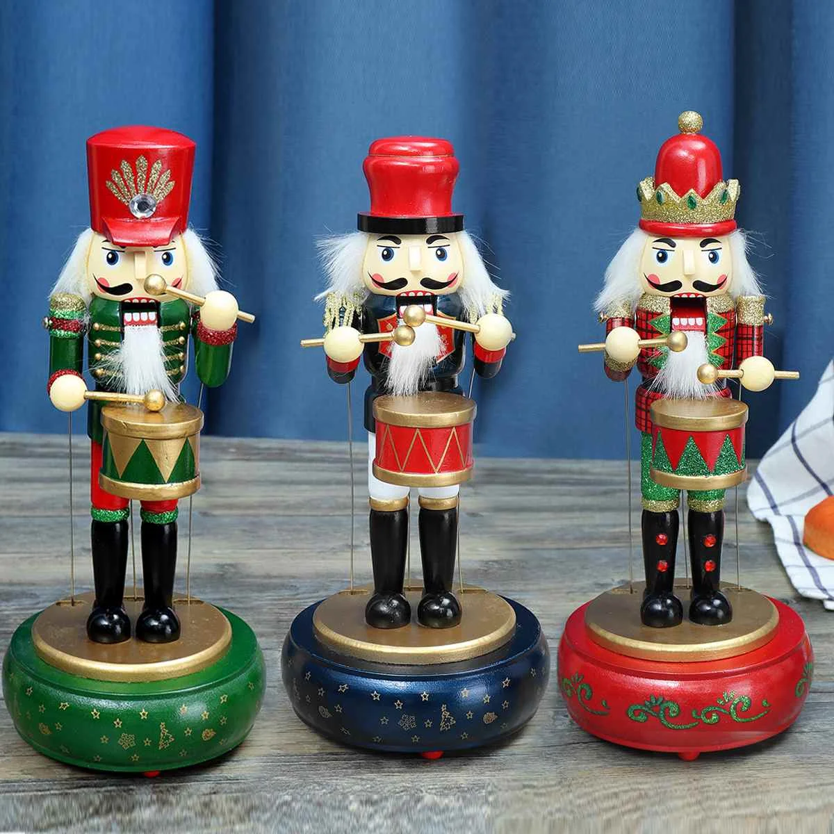 31 см деревянная игрушка "Щелкунчик" Винтажная деревянная музыкальная шкатулка подарок на день рождения подарки для детей рождественские украшения для дома орнамент