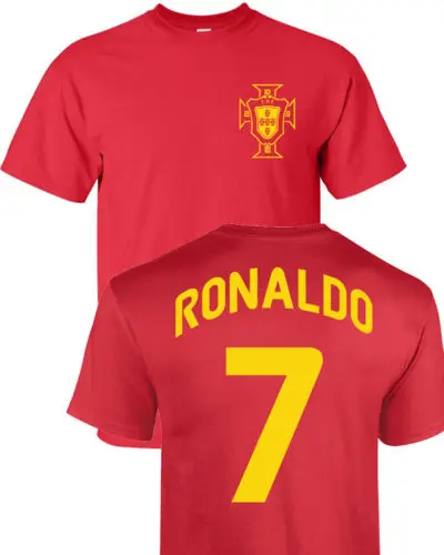 

Cristiano Ronaldo Portugal Futbol Player soccerer Team 2 Sides Men's Tee Shirt 935