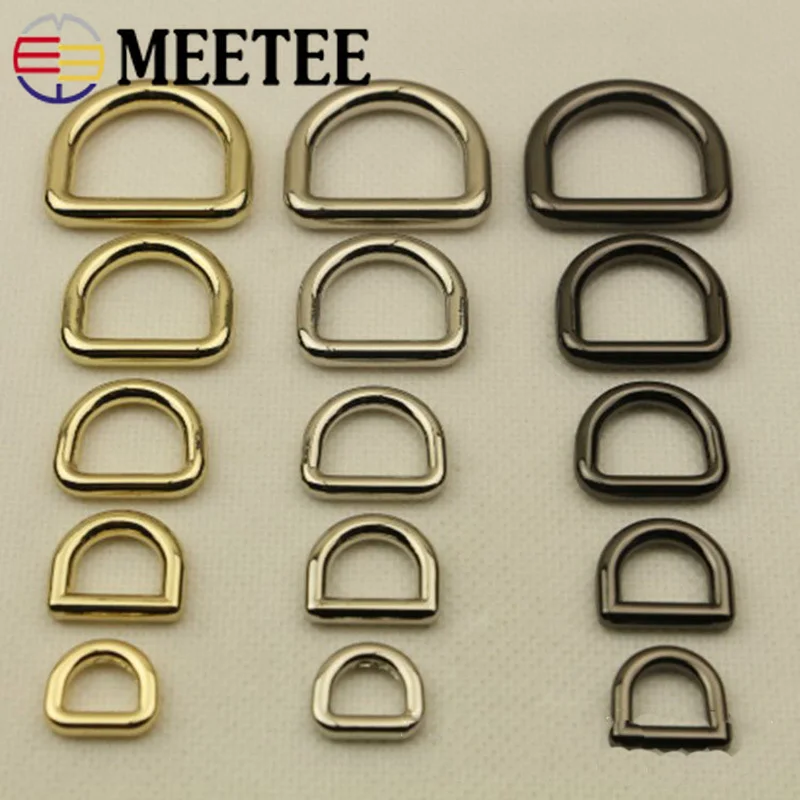 

5pcs Meetee 10-25mm Metal O D Ring Buckles Bags Backpack Strap Belt Dog Collar Webbing Clasp DIY Leather Craft Accessories G7-3