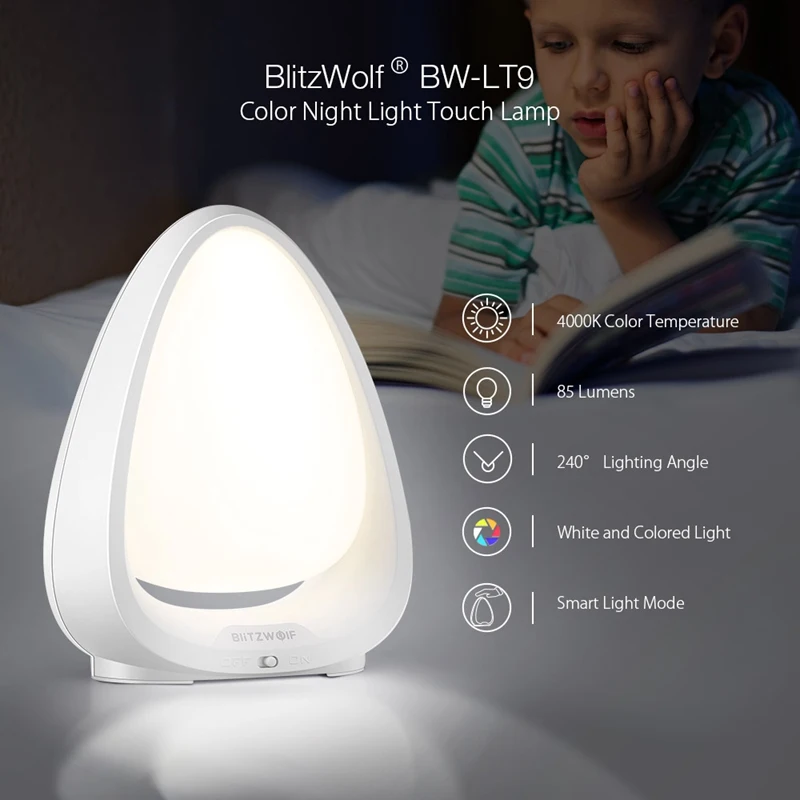 BlitzWolf BW LT9 Ночной светильник с сенсорным переключателем цветной умный 4000K
