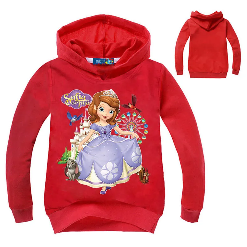 New Spring Girls Sweatshirt Children Sofia Princess Clothes Pink Hooded Shirt For Girls T-shirt Sofia Princess Print Hoodies New Spring Girls Sweatshirt Children Sofia Princess Clothes Pink Hooded Shirt For Girls T-shirt Sofia Princess Print Hoodies