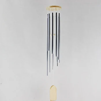 

Simple Tone Resonant Wind Chime 27 Tubes Silver Gong Bass Sound Chapel Church Bell Wind Chime Hanging Roon Decorations