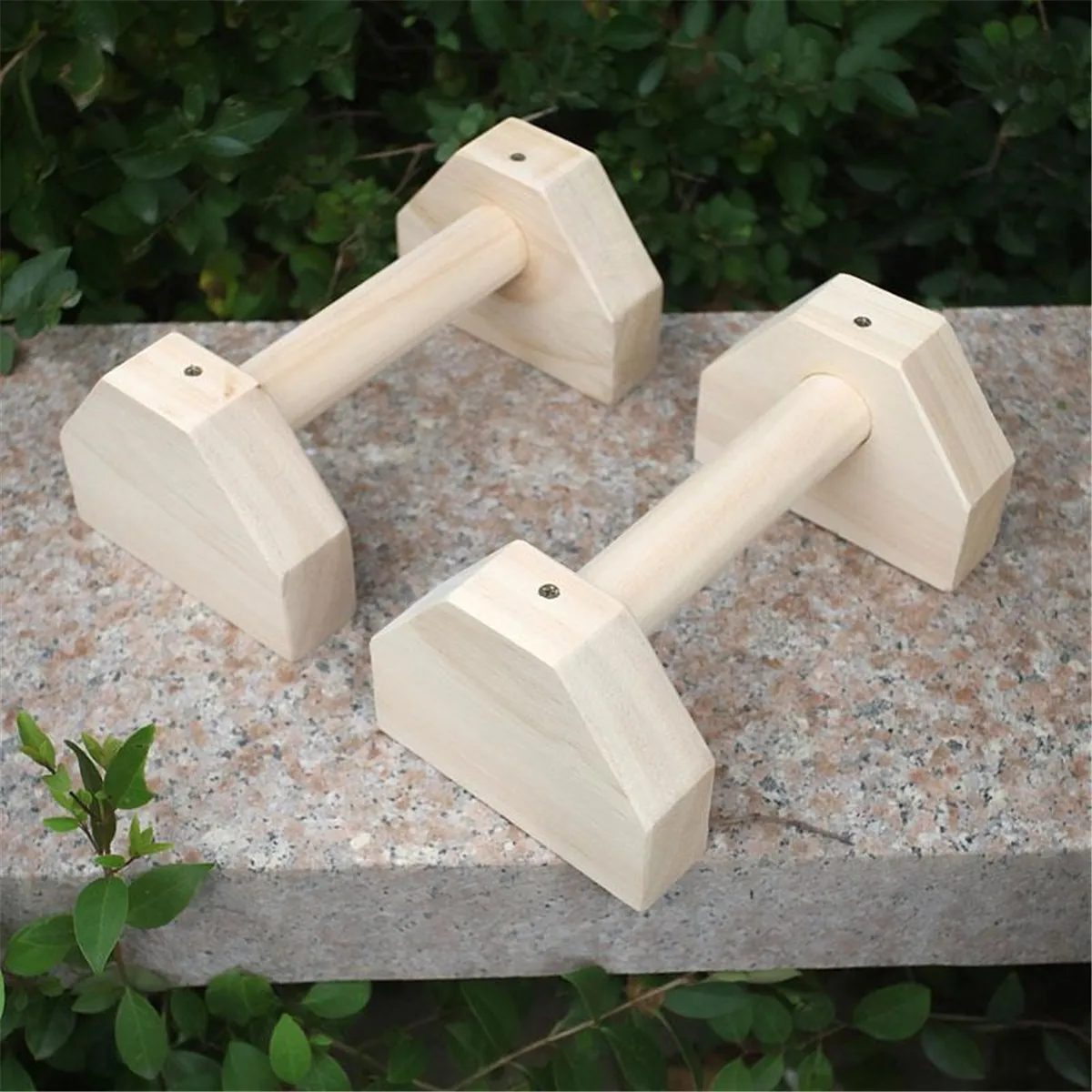 

1 Pair Wooden Parallettes Push Up Stand Gymnastics Calisthenics Handstand Bar Fitness Training Gear Equipments Body Building