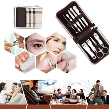 Бренд 9 шт./компл. Когтерез Уход Триммер Комплект ножницы для педикюра щипцы-нож подобрать ухо уход за ногтями комплект аксессуары для маникюра