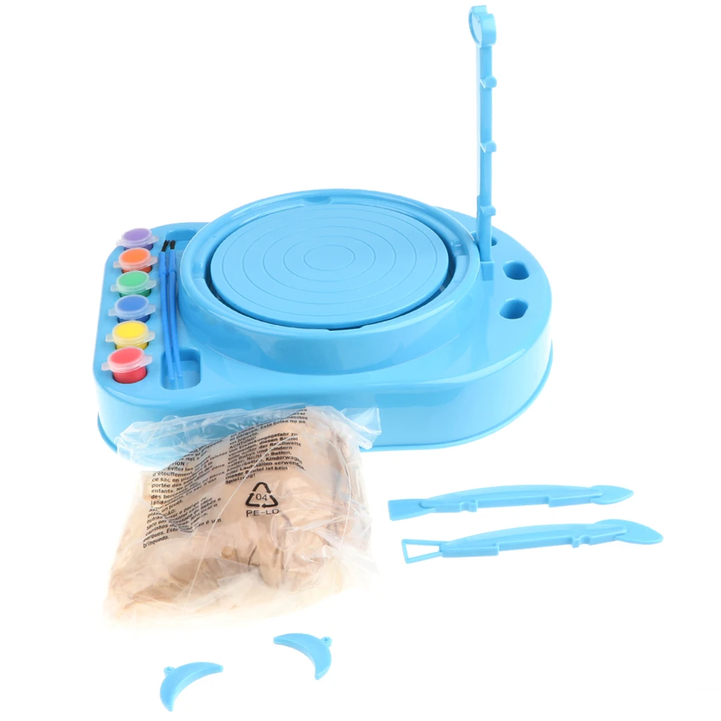 

Creative Arts Pottery Wheel Kit, Let Children learn To Make Ceramics, Early Educational Toy for Boys Girls Beginners