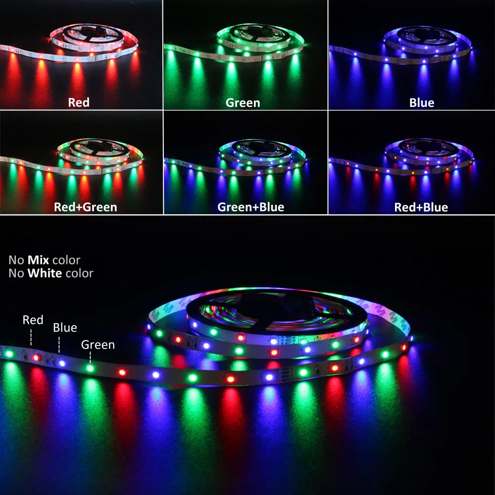 Светодиодная лента RGB 12 В Wi Fi 5 м 10 водонепроницаемая умная гибкая светильник 2835 Tira