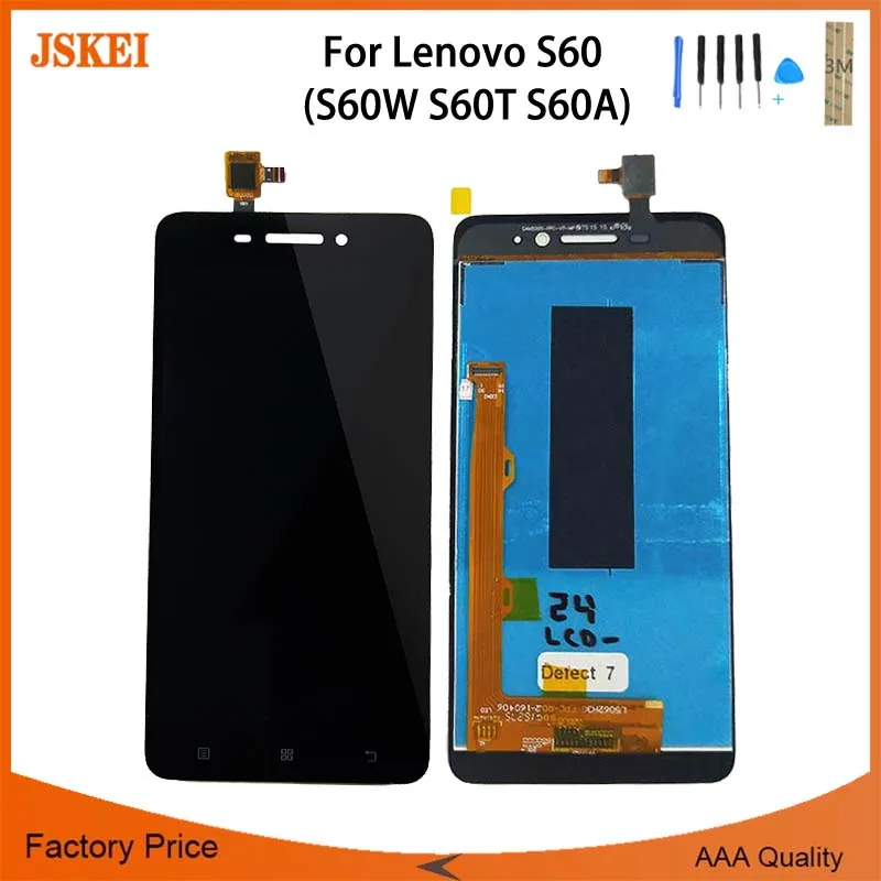 5-дюймовый ЖК-дисплей для Lenovo S60 S60W S60A S60-A сенсорный экран дигитайзер стекло сборка