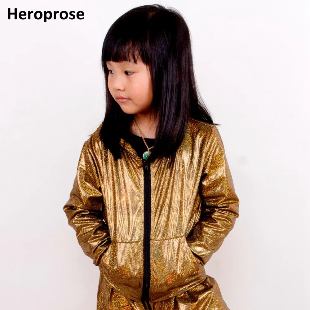 2019 Spring Autumn Kids Colorful Gold Bomber Jacket Stage Performance Wear Paillette Feminina Casaco Hip Hop Dance Coat Jackets Coats Aliexpress
