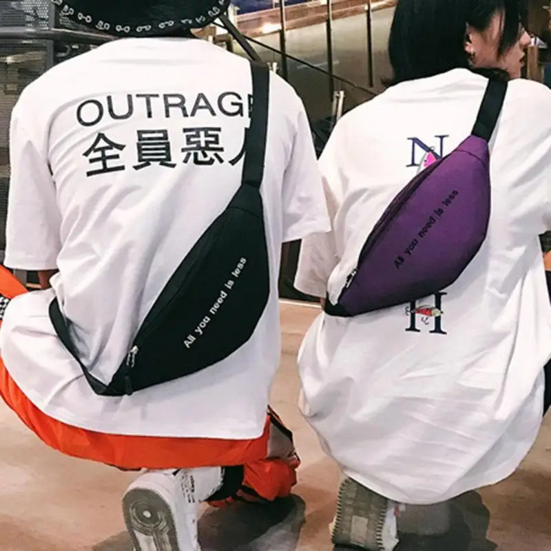 

Unisex Fanny Pack Canvas Waists Bag Women/Men Travel Pouch Money Crossbody Belt Handbags Youth Small Zipper Messenger Bags
