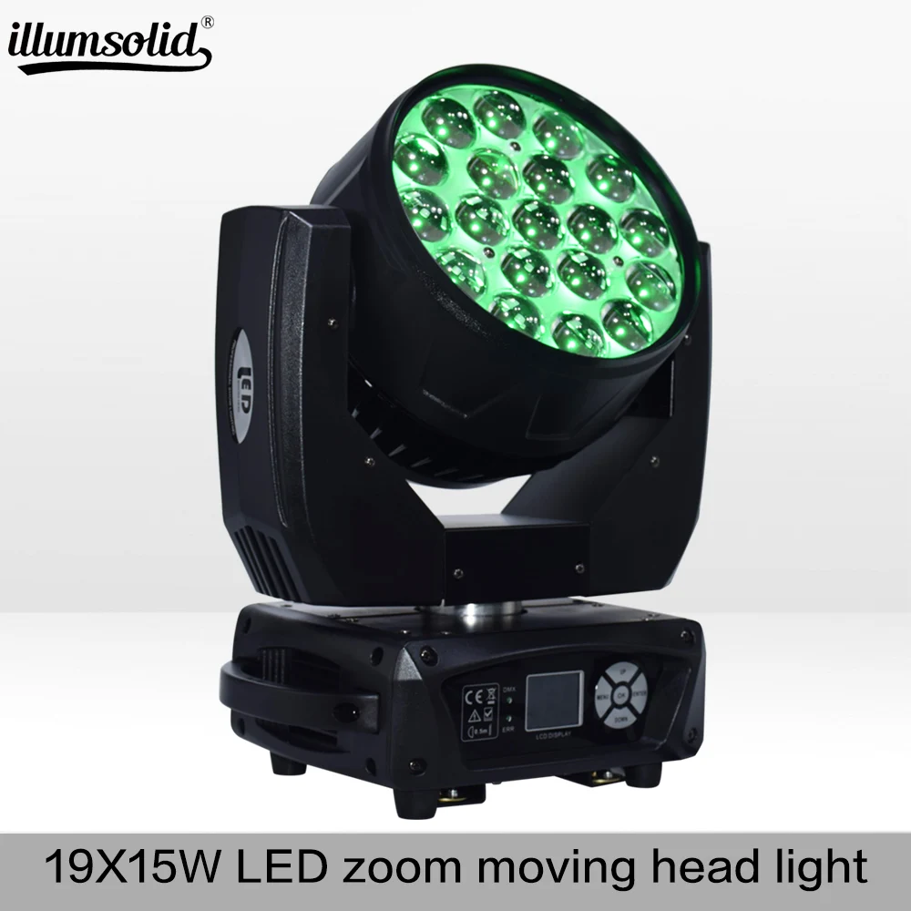 

Moving head 19X15W Stage Light LED Wash DMX 512 Dj lighting for Family Party