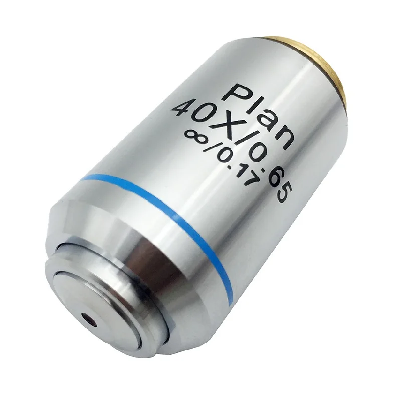 Infinity Plan Achromatic Objective Lens 4X 10X 40X 100X w/ RMS Mounting Thread DIN 45mm for Professional Biological Microscope