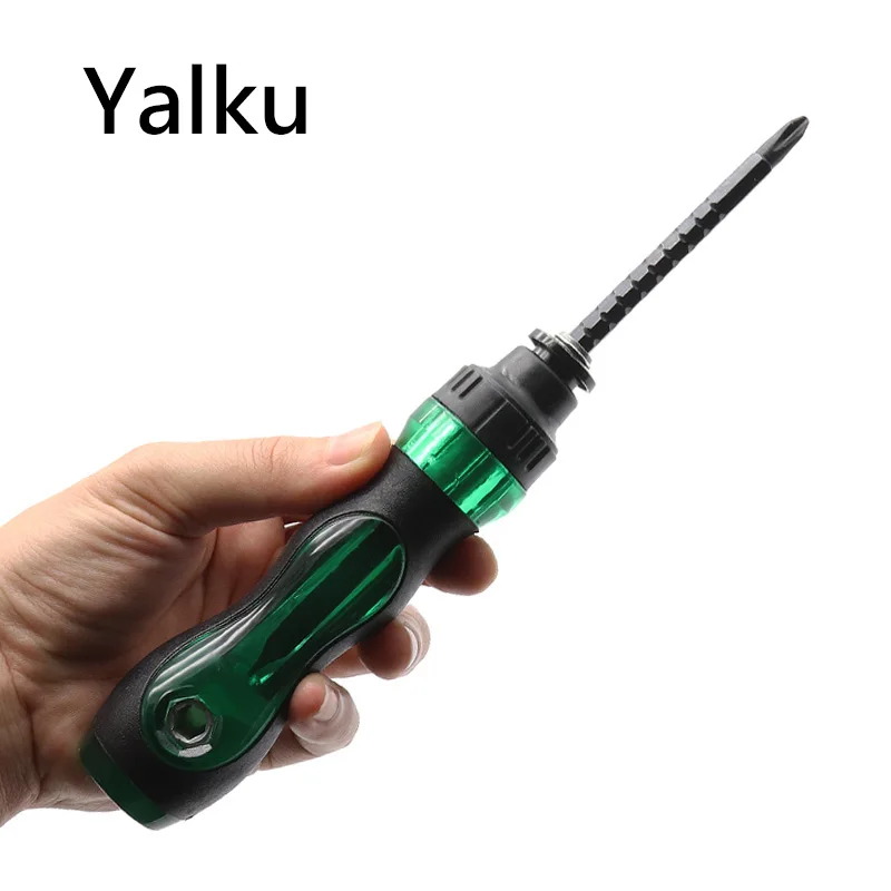 

Yalku Adjustable Screwdriver Set Ratchet Wrench Socket Repair Hand Tools 1PC Telescopic Slotted Phillips Drivers Magnetic Bits