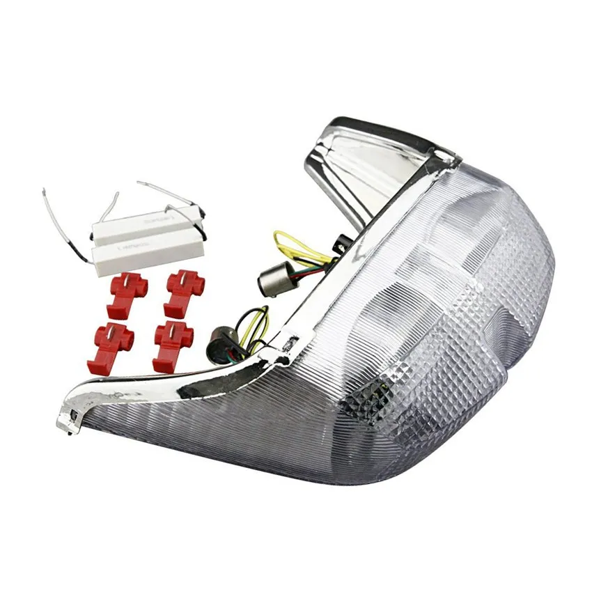 

Motorcycle LED Turn Signal Tail Light Integrated For Yamaha YZF R6 1998 1999 2000 YZF-R6 Clear