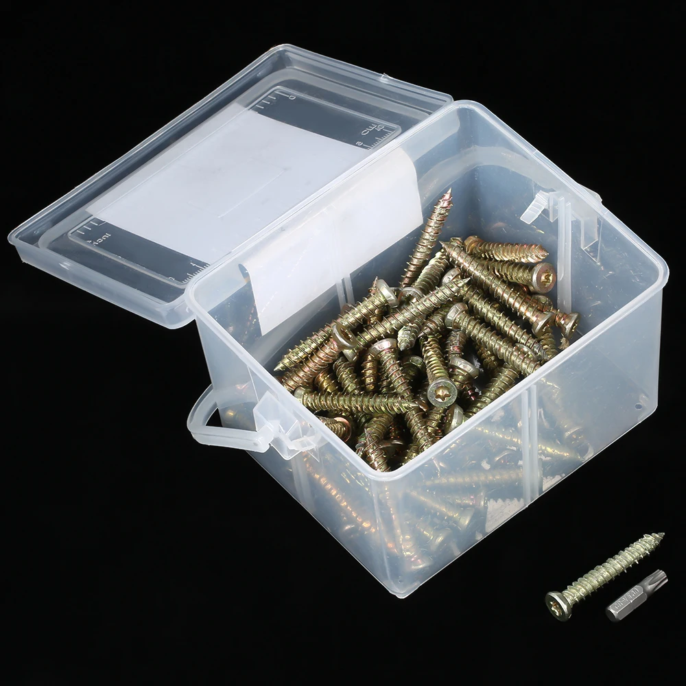 

50pcs Concrete Screws Countersunk Masonry Screw 7.5*50mm Flat Head Concrete Screw Kit Torx Flat Countersunk Head Screws