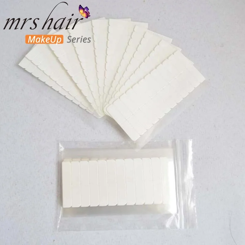 10 sheets no shine ape hair adhesive pieces for lace wig for replacement adhesive with super glue for tape weft hair mrshair