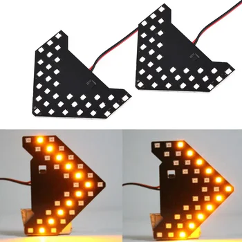 

High Quality Flashing 33SMD LED Yellow Vehicles Rear View Mirror Lamp Arrow Steering Light LED Arrow Light 1pc
