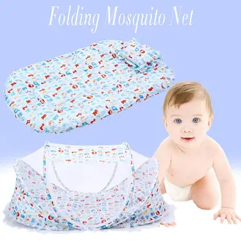 

3pcs/set Baby's Folding Mosquito Net Bed Infant Baby Crib Netting Newborn Bedding Protection Mesh Mosquito Net With Music Bag