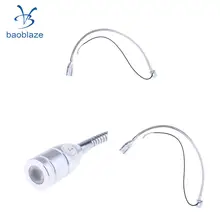 2pcs 3W 12V гусиная шея светодиодный прикроватный светильник для чтения изголовье стены поверхностного монтажа серебра