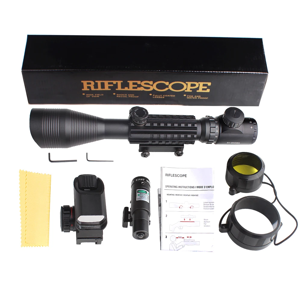 Прицел пистолет зеленый красный оптика точка 4 12X50EG Airsofts голографический Riflescope
