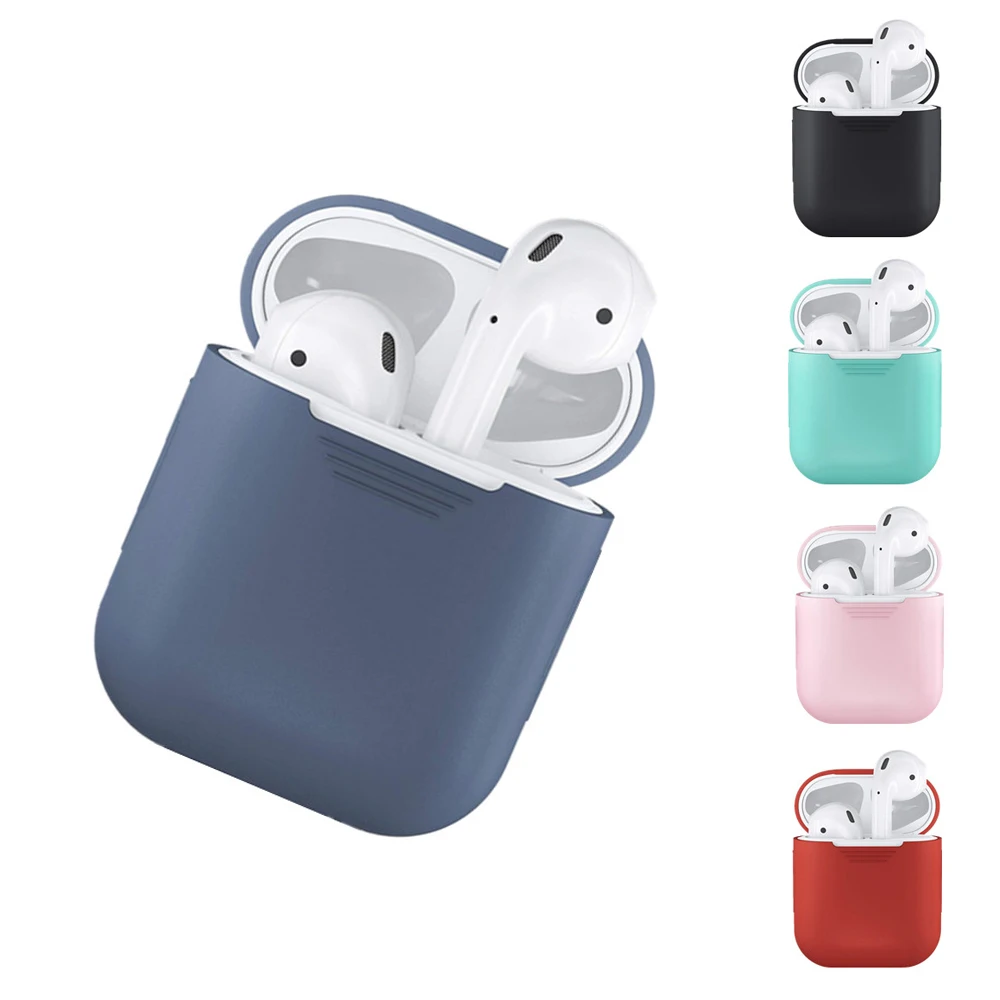 Силиконовый чехол для беспроводных наушников Air pods аксессуары телефона Apple AirPods
