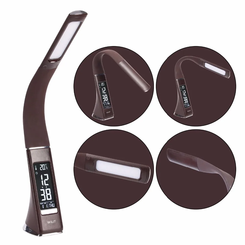 ArtPad Modern Leather Office LED Desk Lamp Dimming Touch Table Lamp