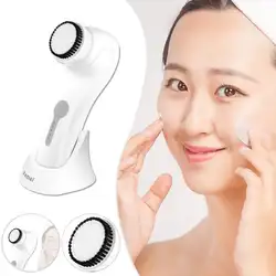 Kemei Ультразвуковая электрическая щетка для чистки лица Массажер перезаряжаемый водостойкий корпус для лица Уход за кожей щетка для лица