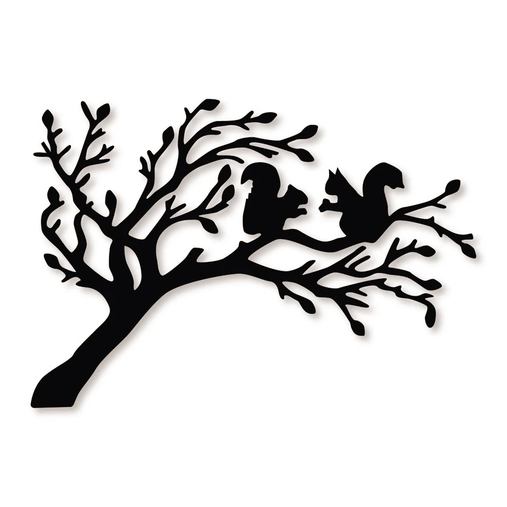 

Hamyho Metal Cutting Dies Squirrels On Tree Frame dies For DIY Stencils Scrapbooking Craft dies Embossing Dies cut Card making