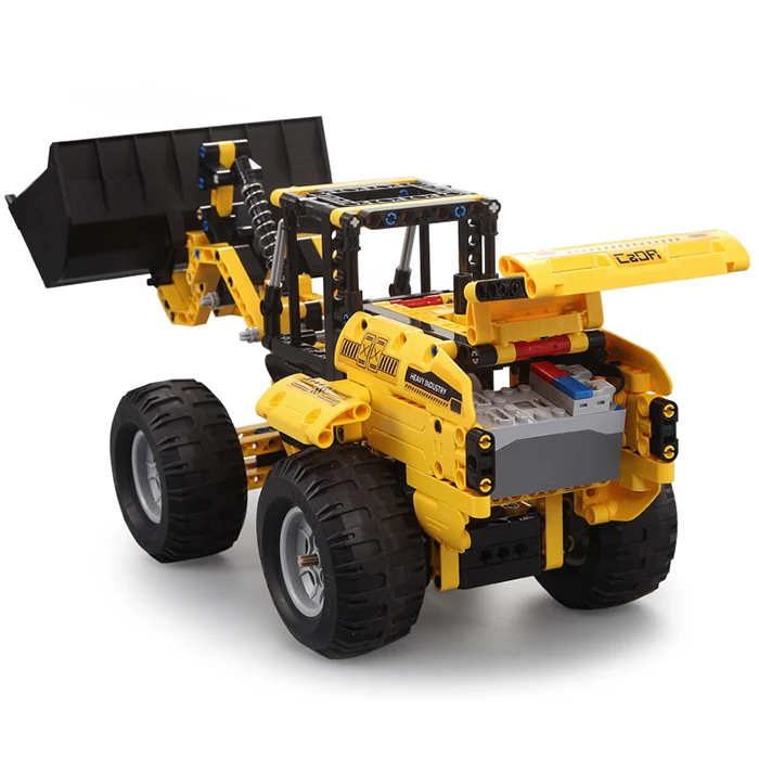 CaDA RC строительный блок дистанционного управления гусеничный экскаватор большой кран миксер грузовик бульдозер подвеска системы игрушки подарки для детей