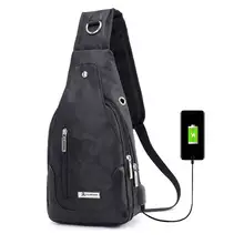 Usb зарядка внешний мужская сумка через плечо Мода Досуг человек Оксфорд мужская сумка через плечо Повседневный стиль Сумка Для Подростка Сумка