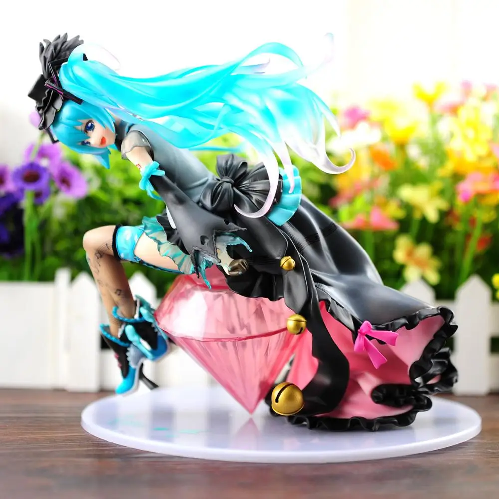 

GZTZMY New pink Diamond Hatsune Miku Risa Ebata Ver Scale Painted Anime Action Figure Model PVC Collection Diamond Doll for kids