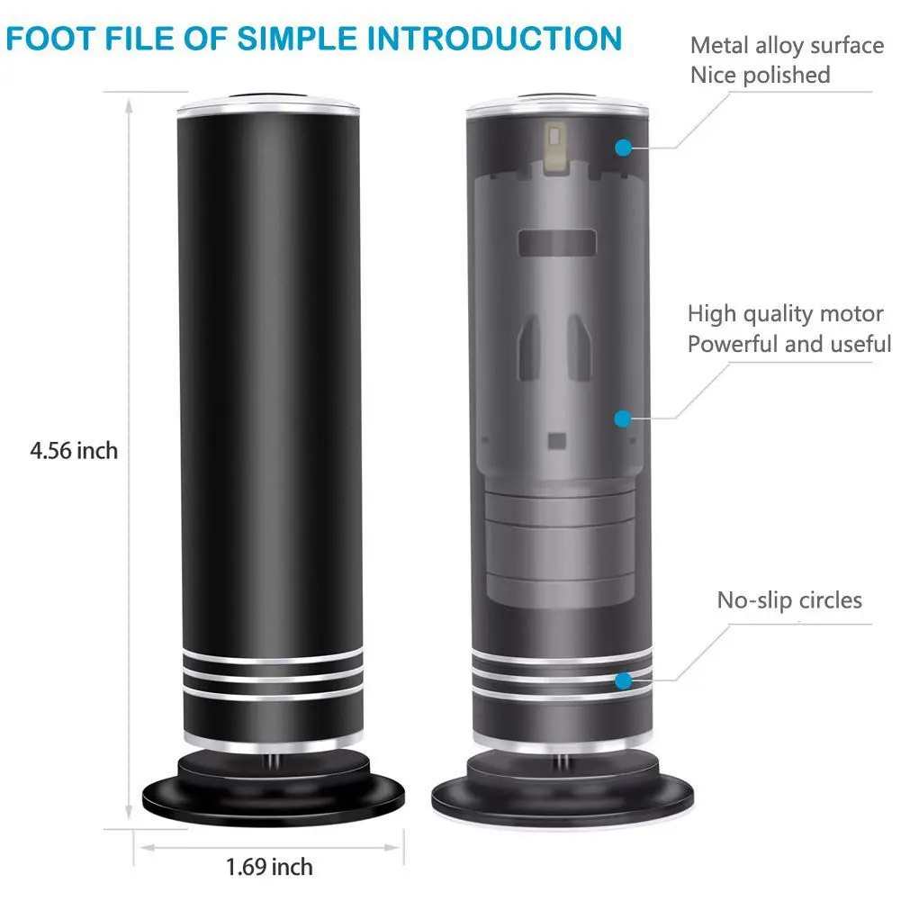

US Plug 2nd Generation Electronic Foot File with Replacement Sandpaper Discs Fast Remove Feet Hard Dry Dead Skin Corn Calluses